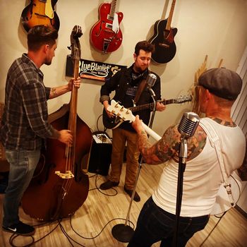 Rehearsal with Pip Hancox - Frontman for the Psychobilly band Guana Batz
