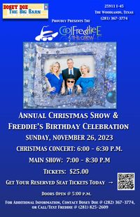 COOL FREDDIE E & THE CREW ANNUAL CHRISTMAS SHOW & FREDDIE'S BIRTHDAY CELEBRATION