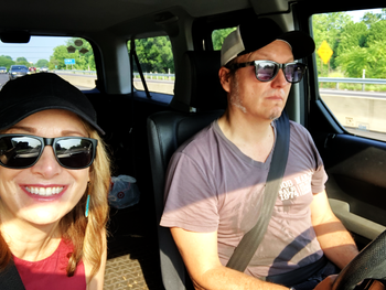 Lisa Bodnar and Dann Araque head to Enterprise to pick up their ride for the Cameron County leg of the PA67 Tour stop in Emporium, PA for the Summer Solstice Evening.
