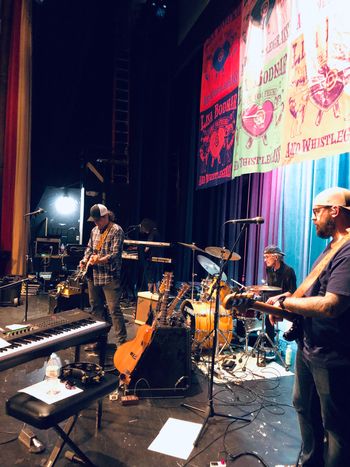 Dann, Frank, and Shawn soundcheck at the Keystone Theatre in Towanda, PA for the PA67 Tour event later that night with Lisa Bodnar and Whistlegrass.
