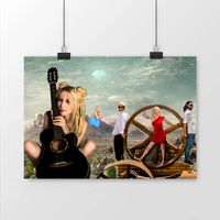 Village Collage Poster, Matte