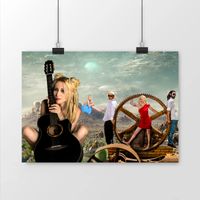 Village Collage Poster, Luster