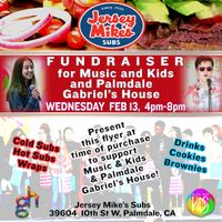 Fundraiser for Music and Kids at Gabriel's House at Jersey Mike's