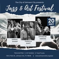 Pamela Hart performs at 7:00 pm in the Johnson City Jazz & Art Festival 