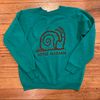 Emerald Green snail vintage sweatshirt M/L