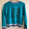 Cute Stripey snail vintage sweatshirt XS