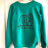 Emerald Green snail vintage sweatshirt M/L