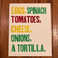 Friday Prints! Eggs & Spinach print