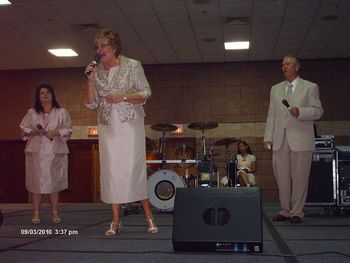 Debbie singing Out Of Harms Way Gatlinburg Gathering 2010
