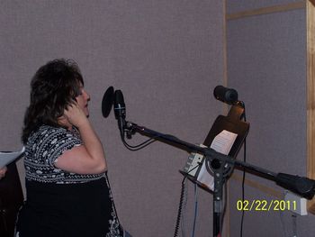 Anna singing a scratch vocal.
