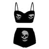 Runae Moon High Waist Bikini Suspender Two Piece Swimsuit