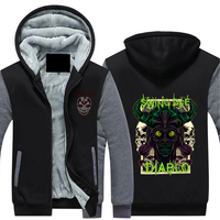 King of Skulls Thick Plush Zippered Hoodie