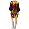 Hellfire and Brimstone All Over Print Bell Sleeve Dress