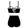 Runae Moon High Waist Bikini Suspender Two Piece Swimsuit