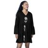 Runae Moon Skull  V-Neck Loose Fit Dress