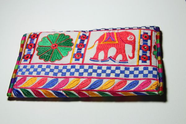 Lot of Five Hand Bags from Kutch with Embroidered Mirrors | Exotic India Art