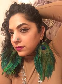 Larget Peacock Feather Earrings (Set)