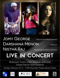 Live in Concert! Jomy George, Darshana Menon & Nistha Raj 