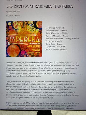 https://www.chicagojazzmagazine.com/post/cd-review-mikarimba-tapereb%C3%A1 By Hrayr Attarian

