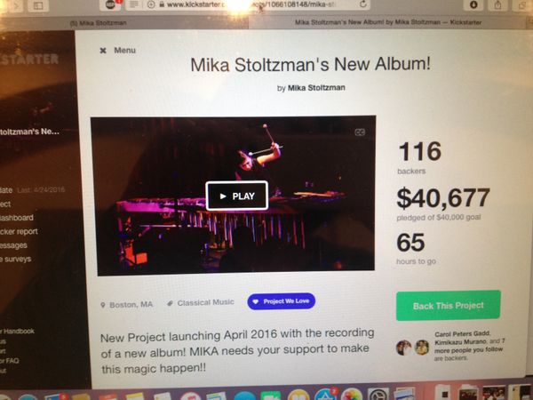 アルバム録音のためのキックスターター2回目
も皆様のおかげで成功しました。
心から感謝申し上げます。Love,MIKA
（２回目キックスターターリンク）
https://www.kickstarter.com/projects/1066108148/mika-stoltzmans-new-album/description
