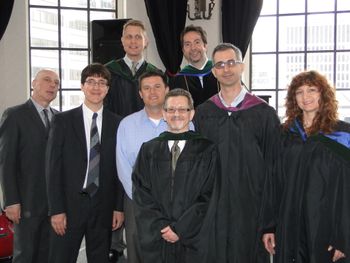 With the faculty of the Pacific College. Graduation ceremony, Chicago
