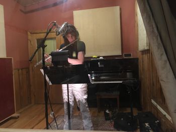 Ka Baird on flute for the Nightingale at Studio G
