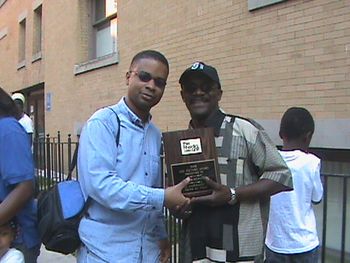 Charles Jackson of C Jack Productions Congratulates Eddie "Wall Street" Brown on behalf of The Blacklites
