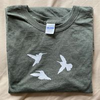 Hummingbird Logo Comfy Tee - Heather Military Green