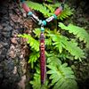 Purple Heart and Turquoise Miniature Flute Necklace