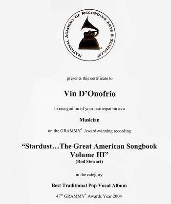 Grammy Certificate - 2004
