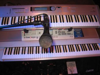 Behind the keyboard rig
