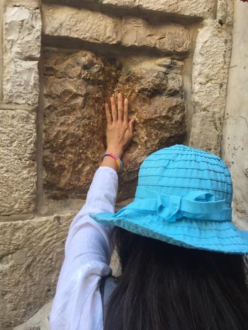 Where Yeshua placed his hand to rest during his walk down the Via Dolorosa definitely felt his energy

