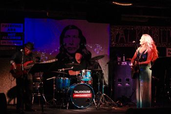 At Stephen Talkhouse with Bakithi Kumalo and Liam Sullivan.  Photo by Peggy Nichols.
