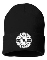 itsGMB Studios Black Beanie White Logo