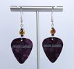 Guitar Pick Earrings - Swarovski Circles