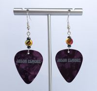 Guitar Pick Earrings - Swarovski Circles