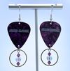 Guitar Pick Earrings - Fun with Purple