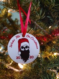 2020 "Wake Me On Christmas" tree ornament