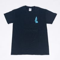 Black T-Shirt With Teal Lettering 