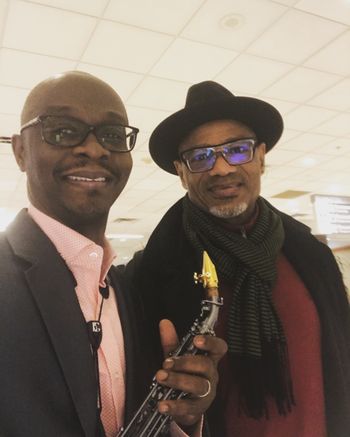 I caught Kirk Whalum passing through the office again!
