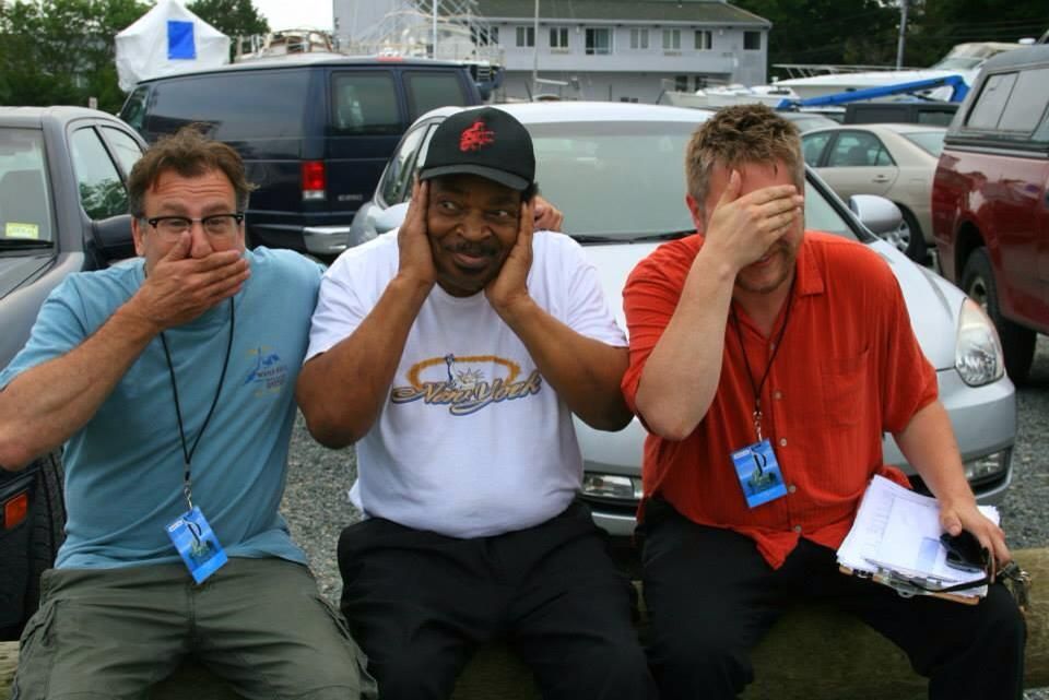 Bobby and me goofing with Matt "Guitar" Murphy
