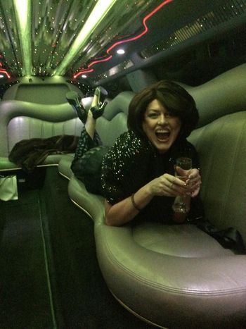 Here I am, having a lovely time in the limo on my way to Cabaret opening night. I heard some people say I was effortlessly glamorous and I really couldn't disagree.
