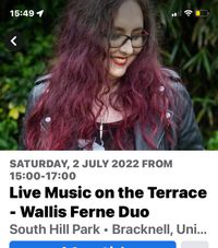 Live Music on the Terrace with Wallis Ferne
