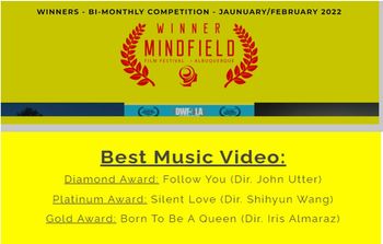 Award for "Follow you" music video.
