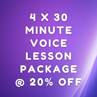  Discounted one on one voice lesson package