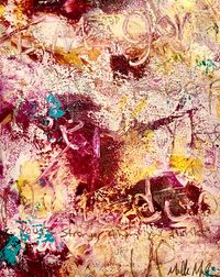SOLD Stronger Than you Think   11"x14" acrylic painting from the lyric collection + CD 