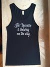 The Universe is showing me the way - Unisex Bamboo Organic Tank Top Midnight