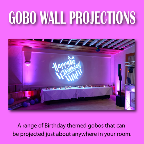 Birthday Themed Gobo Projections - [Optional Add-On]
