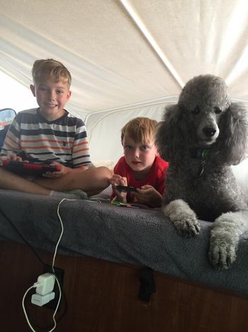 Camping with the grandkids and Leah
