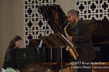 Performing at Westminster Choir College with pianist Ikumi Hiraiwa and Kenneth Ellison (not pictured)
